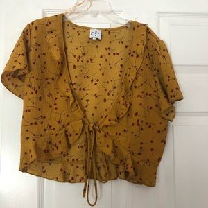 Princess Polly Cherry Tie Crop Top